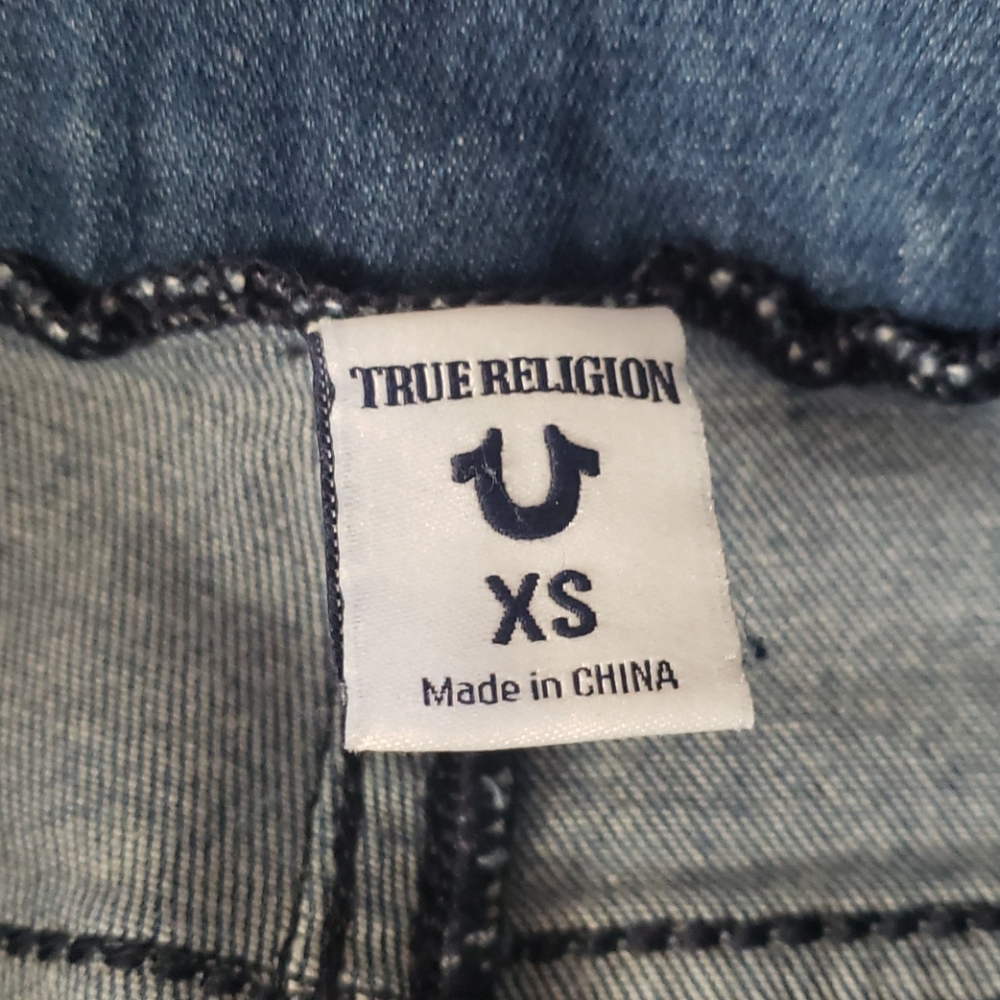 True Religion destroyed denim jegging - Picture 2 of 3